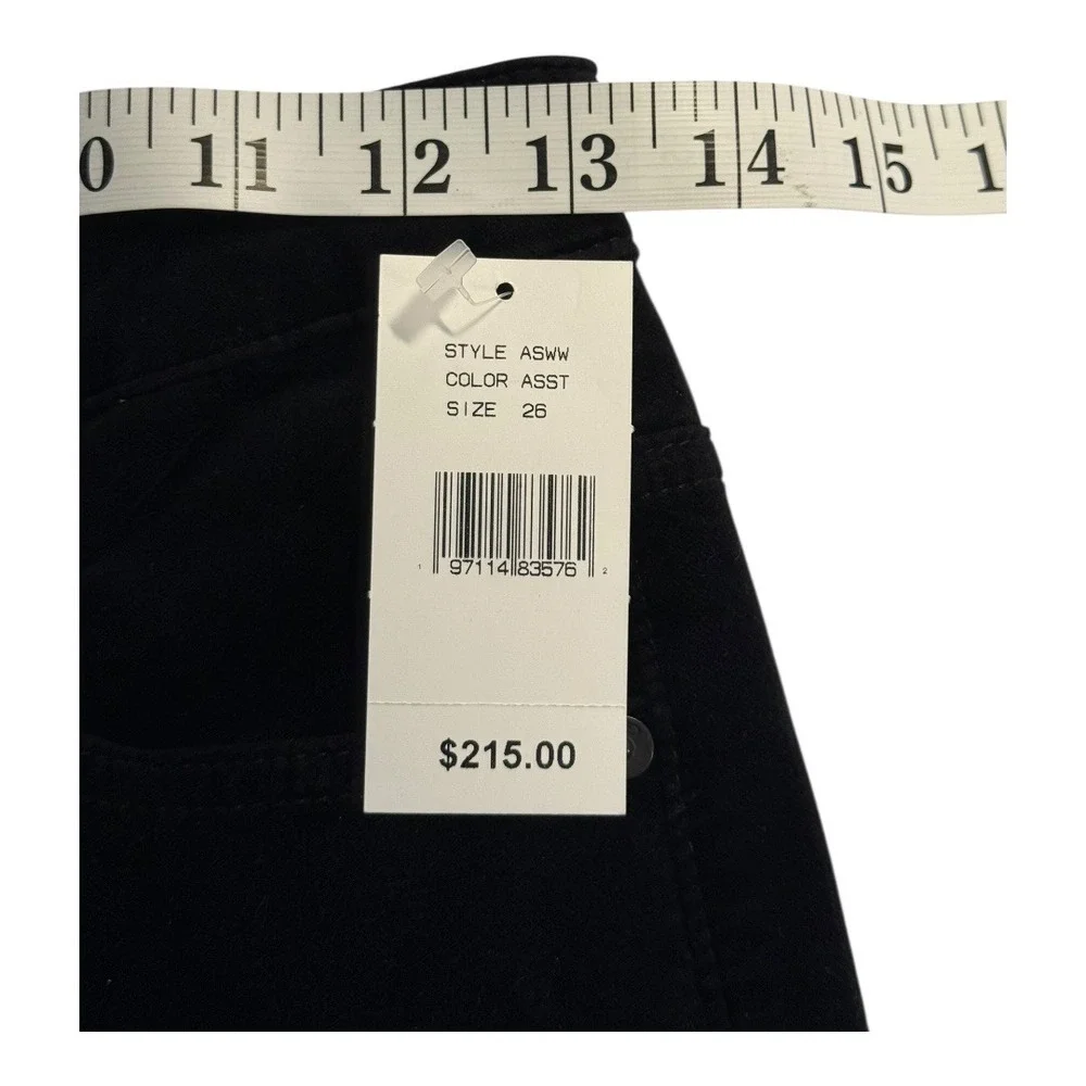 AG Adriano Goldschmied The Etta High Waist Wide Leg Crop Pants Black Size 4 (26)